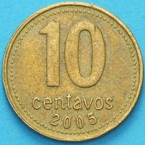 Аргентина 10 сентаво 2005 год.