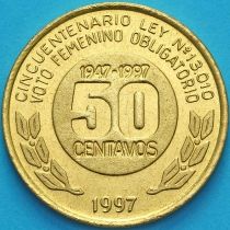 Аргентина 50 сентаво 1997 год. Ева Перон