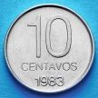 Монета Аргентины 10 сентаво 1983 год.