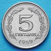 Аргентина 5 сентаво 1959 год.