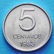 Монета Аргентины 5 сентаво 1983 год.