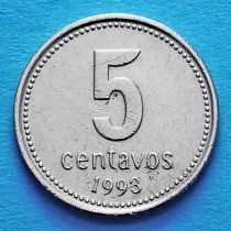 Аргентина 5 сентаво 1993 год.
