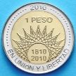 Монета Аргентина 1 песо 2010 год. Мар-дель-плата.