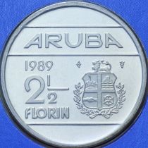 Аруба 2 1/2 флорина 1989 год. BU