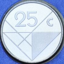 Аруба 25 центов 1989 год. BU