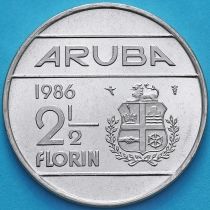 Аруба 2 1/2 флорина 1986 год.