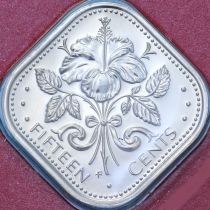 Багамские острова 15 центов 1975 год. BU