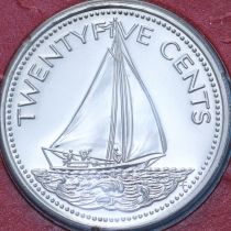 Багамские острова 25 центов 1975 год. BU