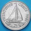 Монета Багамские острова 25 центов 1966 год.