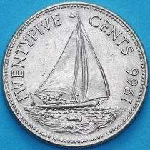 Багамские острова 25 центов 1966 год.