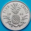 Монета Багамские острова 5 центов 1966 год. Ананас.