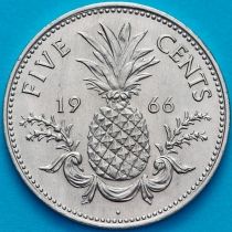 Багамские острова 5 центов 1966 год. Ананас.