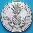 Монета Багамские острова 5 центов 1975 год. Ананас.