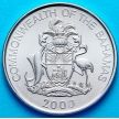 Монета Багамские острова 25 центов 2000 год. Парусник.