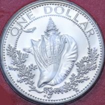 Багамские острова 1 доллар 1975 год. Медь-никель. BU