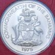 Монета Багамские острова 1 доллар 1975 год. Медь-никель. BU