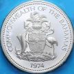 Монета Багамские острова 5 долларов 1974 год. Национальный флаг. Серебро. Пруф
