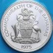 Монета Багамские острова 5 долларов 1975 год. Национальный флаг. Серебро. Пруф