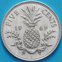 Багамские острова 5 центов 1966-1970 год. Ананас.