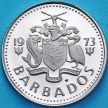 Монета Барбадос 10 центов 1973 год. Proof