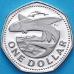 Монета Барбадос 1 доллар 1975 год. Летучая рыба. Proof