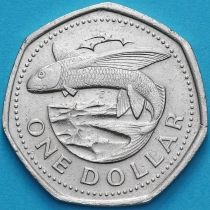 Барбадос 1 доллар 1988 год. Летучая рыба.