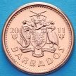 Монета Барбадоса 1 цент 2011 год. Трезубец.