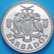 Монета Барбадос 25 центов 1975 год. Мельница. Proof