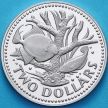 Монета Барбадос 2 доллара 1975 год. Оленерогий коралл. Proof
