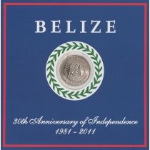 Белиз 2 доллара 2011 год. 30 лет Независимости