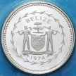Монета Белиз 1 цент 1974 год. Вилохвостый коршун. Серебро. Пруф