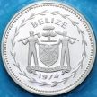 Монета Белиз 10 долларов 1974 год.  Большой Курасов. Серебро. Proof