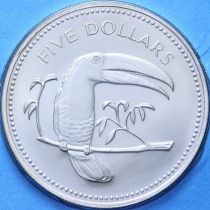 Белиз 5 долларов 1974 год. Медь-Никель. BU