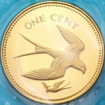 Белиз 1 цент 1974 год. Вилохвостый коршун. Proof