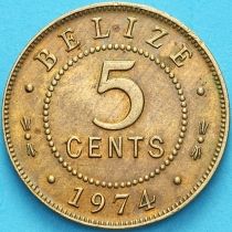 Белиз 5 центов 1974 год.