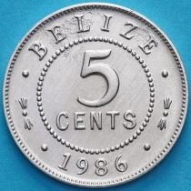 Белиз 5 центов 1986 год.