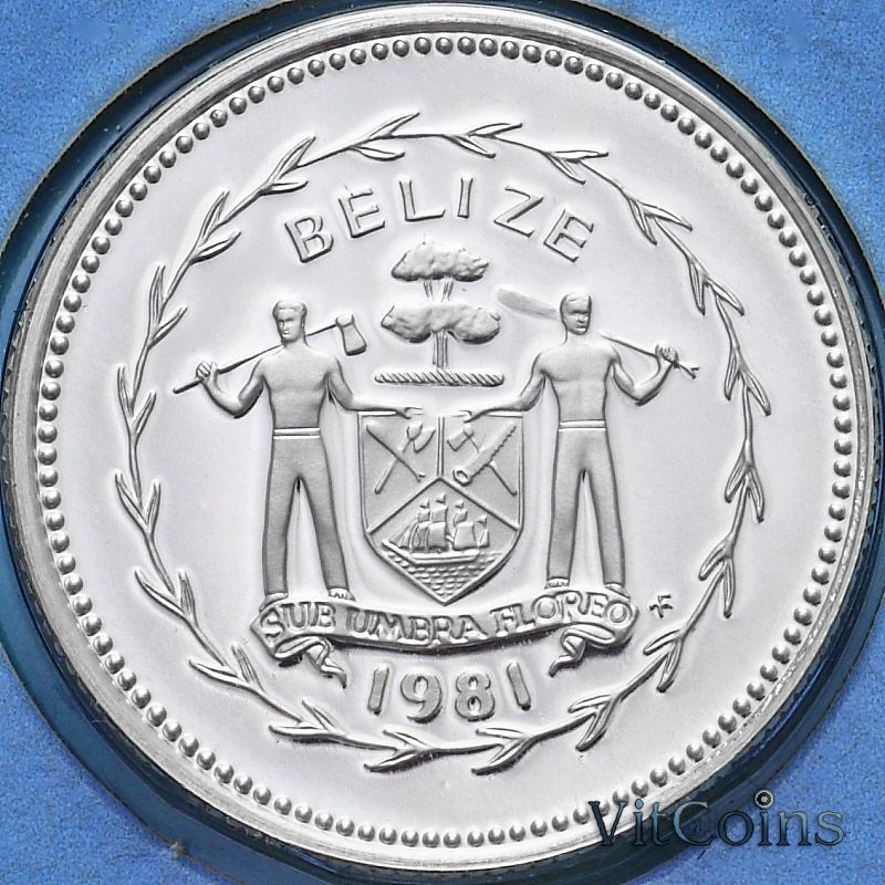 Монета Белиз 10 центов 1981 год. Длиннохвостый отшельник. Proof Монета Белиз 10 центов 1981 год. Длиннохвостый отшельник. Proof