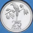 Монета Белиз 25 центов 1981 год. Серебро. Proof