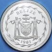 Монета Белиз 5 долларов 1981 год. Киленосый тукан. Серебро. Proof