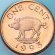 Монета Бермудские острова 1 цент 1993 год. BU Монета Бермудские острова 1 цент 1993 год. BU