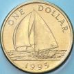 Монета Бермудские острова 1 доллар 1993 год. Парусник.