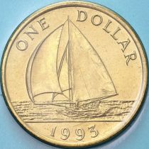 Бермудские острова 1 доллар 1993 год. Парусник.