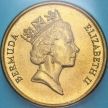 Монета Бермудские острова 1 доллар 1993 год. Парусник.