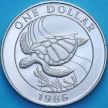 Монета Бермудские острова 1 доллар 1986 год. Зеленая черепаха