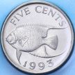 Монета Бермудские острова 5 центов 1993 год. BU Монета Бермудские острова 5 центов 1993 год. BU