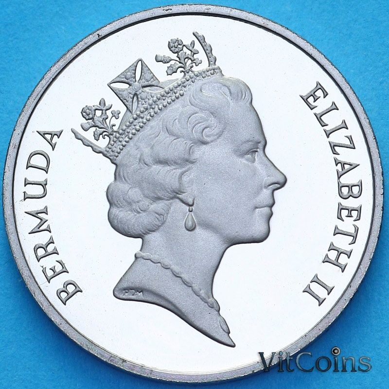 Монета Бермудские острова 5 центов 1986 год. Пруф Монета Бермудские острова 5 центов 1986 год. Пруф