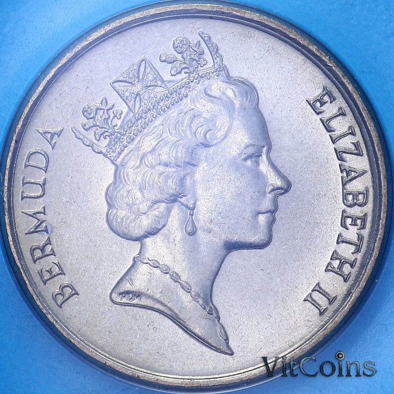 Монета Бермудские острова 5 центов 1993 год. BU Монета Бермудские острова 5 центов 1993 год. BU