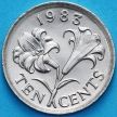 Монета Бермудские острова 10 центов 1983 год. Бермудские лилии.