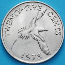 Бермудские острова 25 центов 1973 год.
