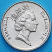 Монета Бермудские острова 5 центов 1986 год. Рыба ангел.